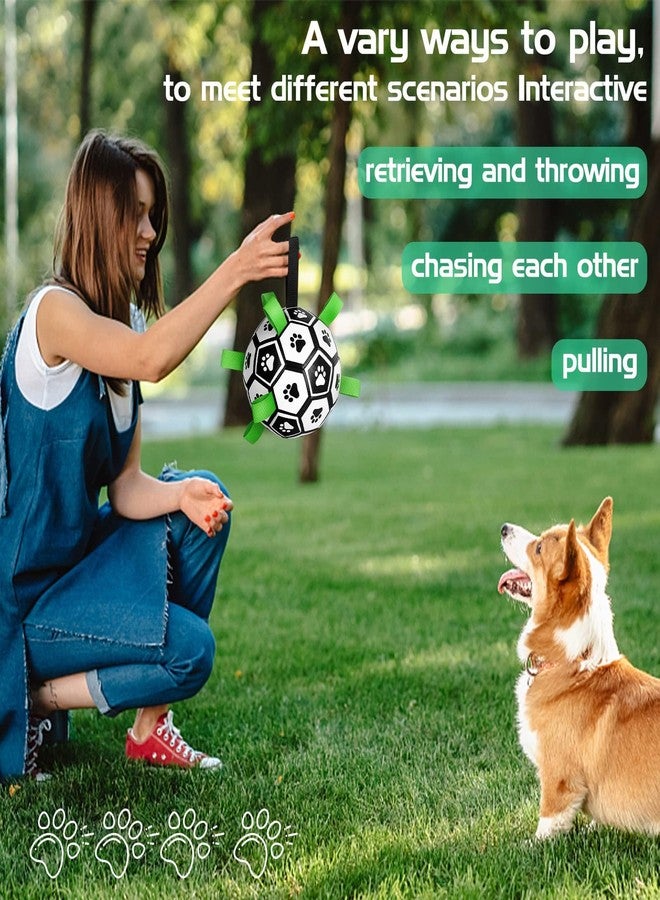 CHUKCHI Dog Toys Soccer Ball with Straps, Interactive Dog Toys for Tug of War,Puppy Birthday Gifts,Dog Water Toy,Pet Tug Toy,Durable Pet Balls for Small Medium & Large Dog（8 inch） - Image 4